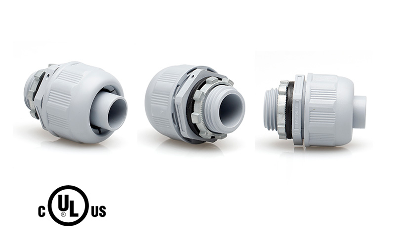 Liquid Tight Non-Metallic Flexible Conduit Fitting, Quick Type, Straight Type